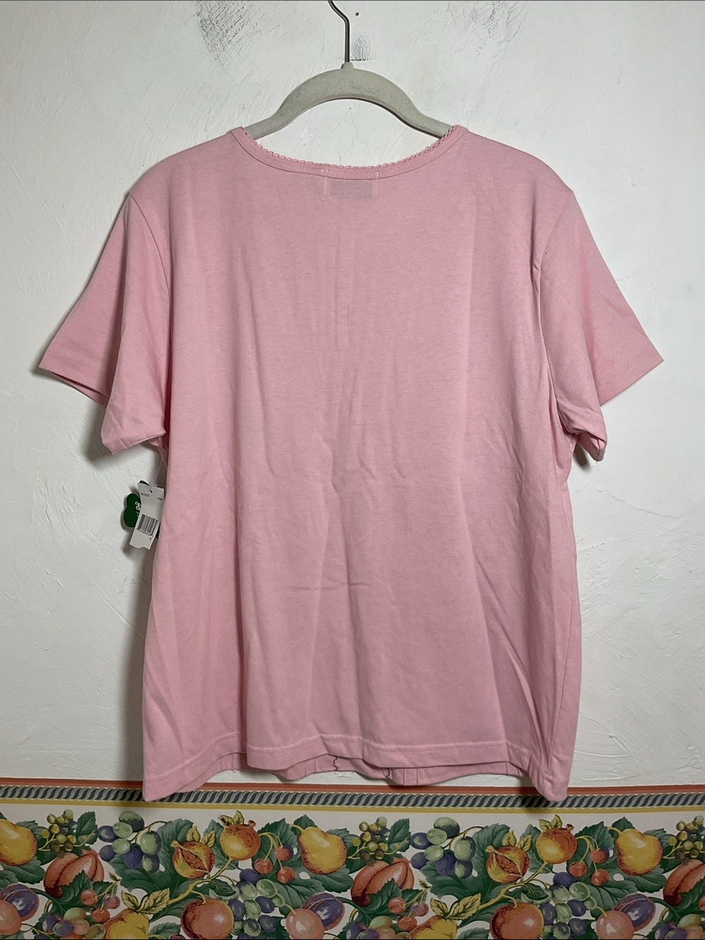 Shenanigans Pink Floral Butterfly Embroidered Henley Top Size M NWT Cottagecore - Picture 6 of 9